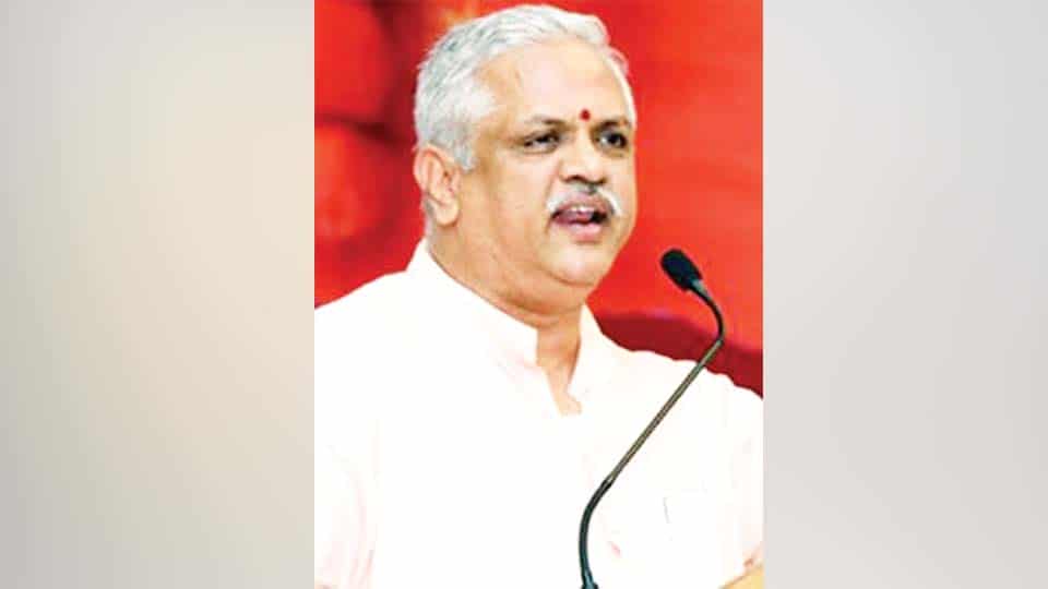 ಬಿಜೆಪಿ ರಾಷ್ಟ್ರೀಯ ಪ್ರಧಾನ  ಕಾರ್ಯದರ್ಶಿಯಾಗಿ ಬಿ.ಎಲ್.ಸಂತೋಷ್ ನೇಮಕ