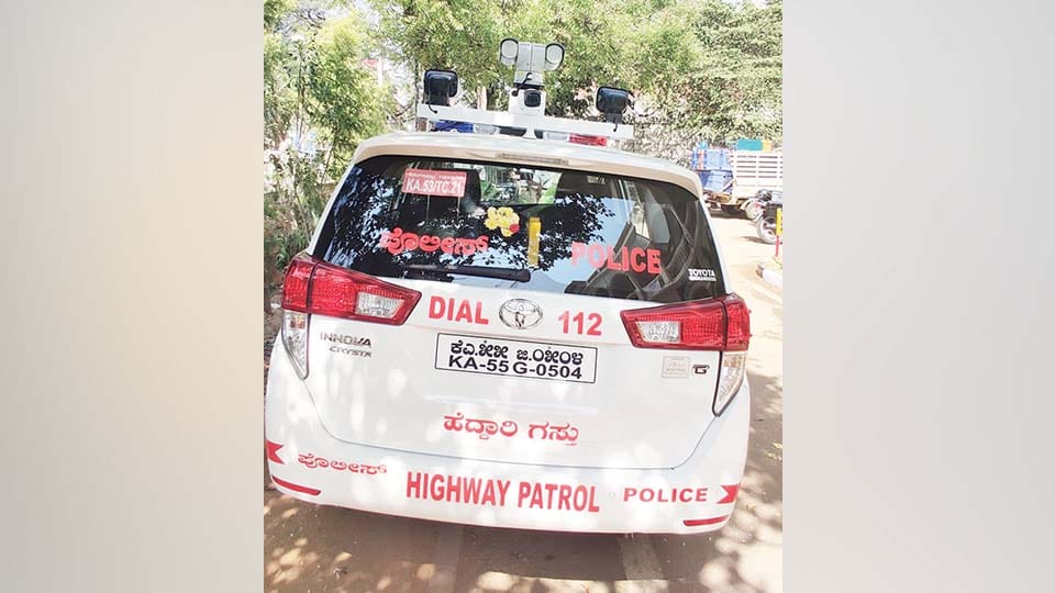 ಎನ್‍ಆರ್ ಸಂಚಾರ ಠಾಣೆಗೆ ಹೈವೇ ಗಸ್ತು ವಾಹನ ಸೇವೆ