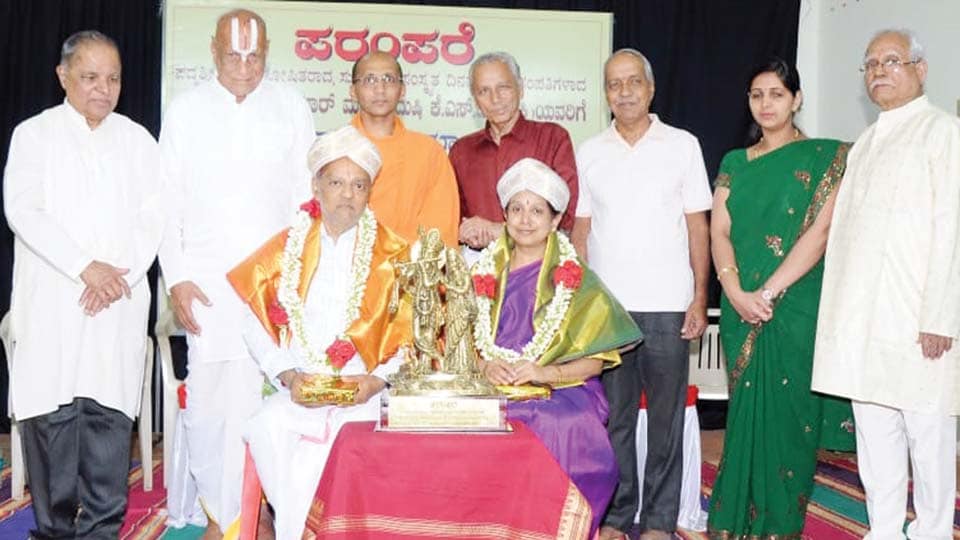 `ಪದ್ಮಶ್ರೀ’ ಪುರಸ್ಕøತ ದಂಪತಿಗೆ `ಪರಂಪರೆ’ ಅಭಿನಂದನೆ