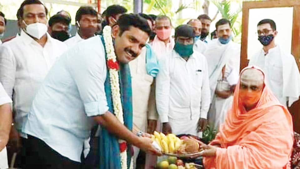ಬಿ.ವೈ.ವಿಜಯೇಂದ್ರರಿಗೆ ಅದ್ಧೂರಿ ಸ್ವಾಗತ